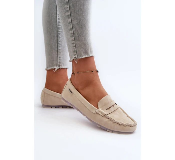 Dámské Mokasíny Z Eko Kůže Světle Bežové model 21660889 - Boto Dámské Mokasíny Z Eko Kůže Světle Bežové model 21660889 - Boto