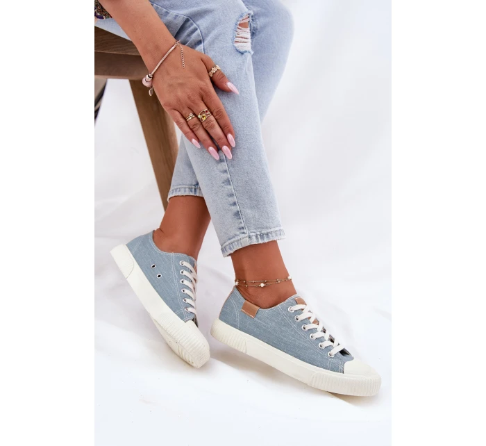 Dámské Textilní Tenisky Big Star model 21693106 Modré - Big Star Shoes Dámské Textilní Tenisky Big Star model 21693106 Modré - Big Star Shoes