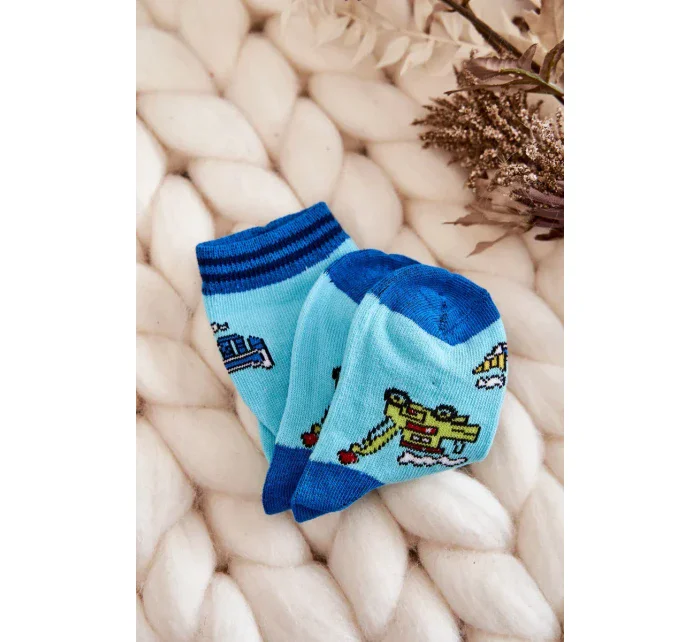 Dětské bavlněné ponožky se vzory 5-balení vícebarevné