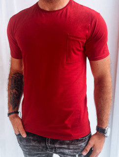 Hladké pánské tričko červené Dstreet RX5285