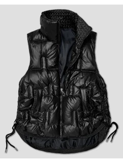 Černá krátká dámská vesta se stahovacími boky model 21463543 - S'WEST