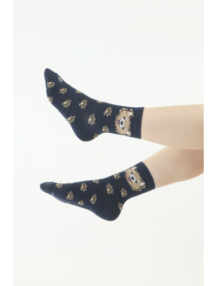 Veselé ponožky modré s model 18336569 - Moraj