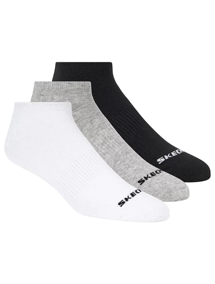 Skechers 3 ks unisex bez froté, neviditelné ponožky S114041-107, bílé, velikosti 39–42 Skechers 3 ks unisex bez froté, neviditelné ponožky S114041-107, bílé, velikosti 39–42