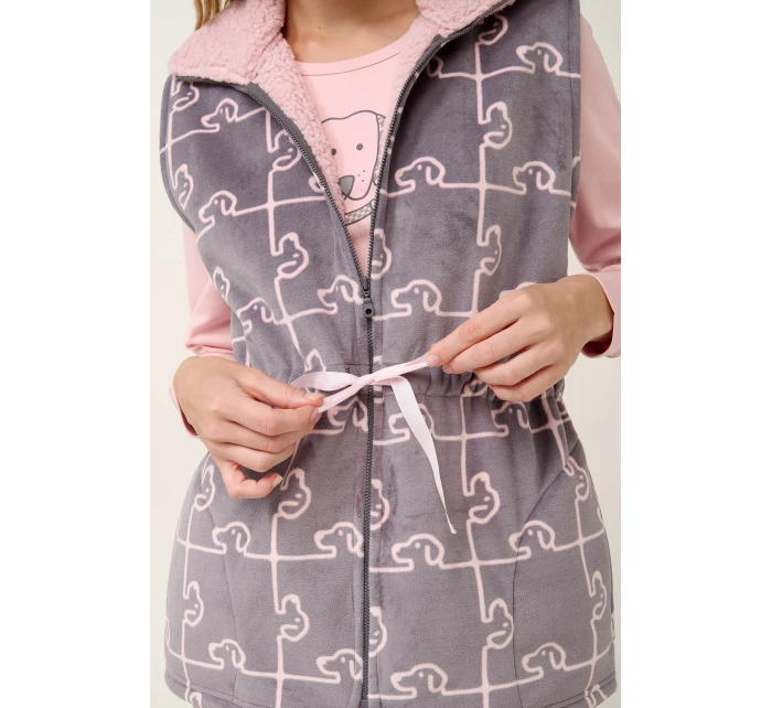 Souprava pyžama a fleecové vesty s potiskem   model 20517715 - Vamp