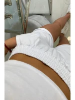 Bavlněná souprava se šortkami bílá