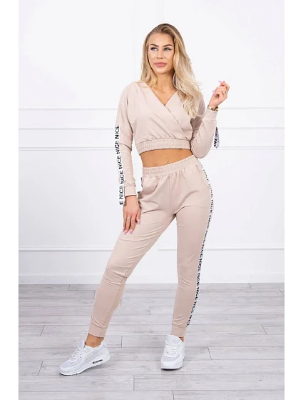 Sada s ozdobnými model 18746090 béžová - K-Fashion