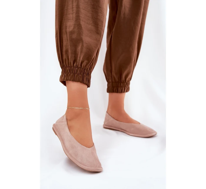 Semišové Dámské Baletky Big Star model 21690769 Růžové - Big Star Shoes Semišové Dámské Baletky Big Star model 21690769 Růžové - Big Star Shoes