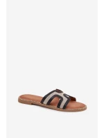 Dámské Pantofle Na Plochém Podpatku Černé model 21703847 - Boto Dámské Pantofle Na Plochém Podpatku Černé model 21703847 - Boto