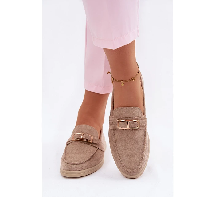 Dámské mokasíny béžové s přezkou Belinae Dámské mokasíny béžové s přezkou Belinae