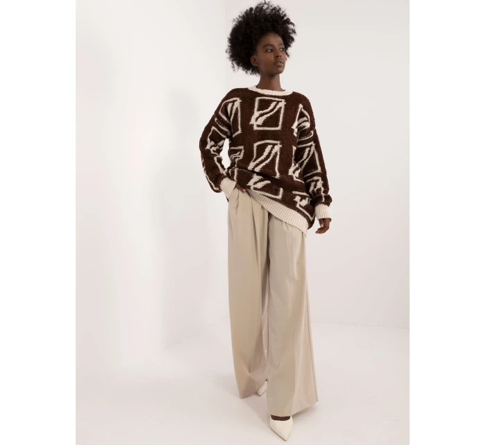 Jumper BA SW 0277.02 tmavě hnědý Jumper BA SW 0277.02 tmavě hnědý