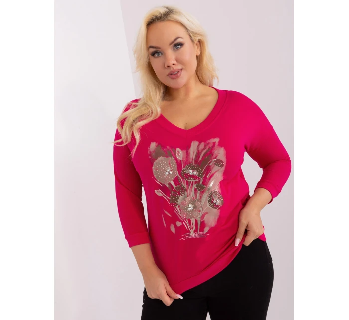 Bluzka RV BZ model 21393003 fuksjowy - FPrice Bluzka RV BZ model 21393003 fuksjowy - FPrice