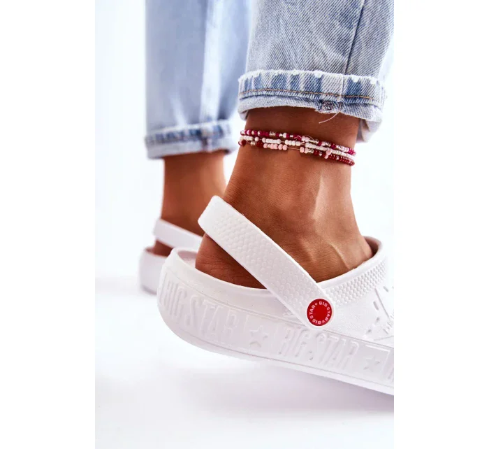 Dámské světlé pantofle Big Star Bíle model 19973495 - Big Star Shoes