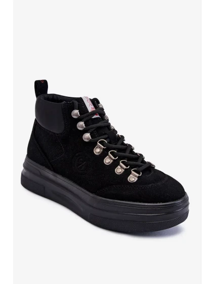 Boty Cross Jeans KK2R4074C Černé Boty Cross Jeans KK2R4074C Černé