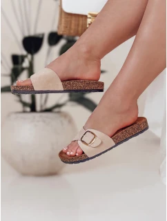 Dámské korkové žabky KORKISTI khaki FashionStreet ZY0914