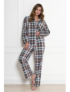 Pyžamo Leveza 1805 Wala, dlouhé rukávy, velikosti M–2XL, rozepínací