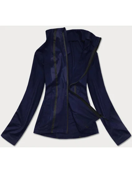 Tmavě modrá dámská mikina s nízkým stojáčkem (HH020-04) Tmavě modrá dámská mikina s nízkým stojáčkem (HH020-04)