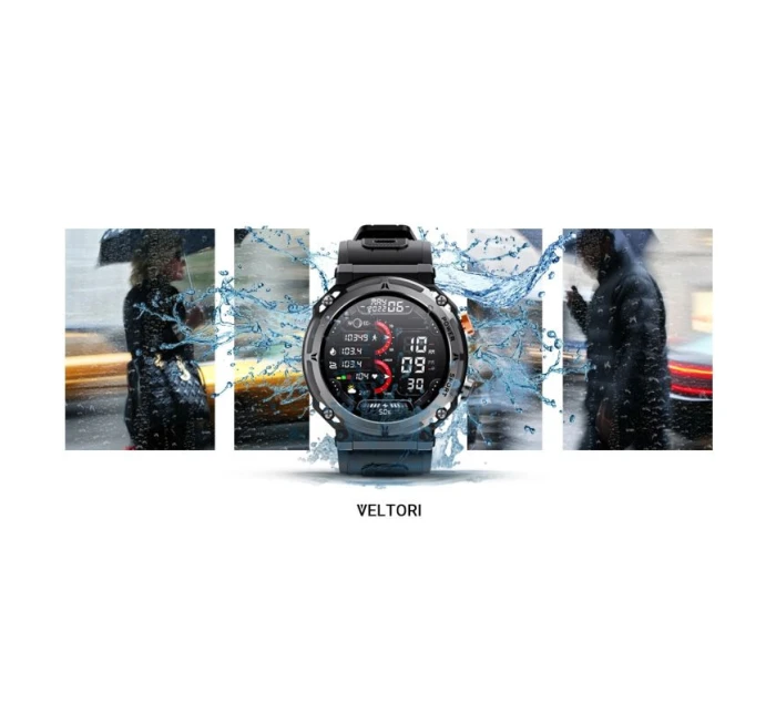 VELTORI VT130-1 Smartwatch Černý silikonový řemínek