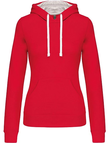 Kariban K 465 Dámská mikina s kontrastní kapucí 20.K465 red/white Kariban K 465 Dámská mikina s kontrastní kapucí 20.K465 red/white