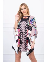 Netopýří šaty vázané v pase cappuccino Netopýří šaty vázané v pase cappuccino