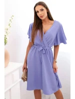 Šaty s model 21105600 výstřihem fialová - K-Fashion