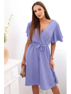 Šaty s model 21105600 výstřihem fialová - K-Fashion