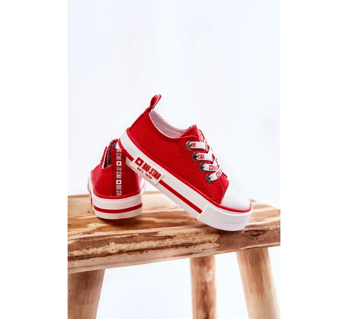 Dětské látkové tenisky BIG STAR model 21594696 červená - Big Star Shoes Dětské látkové tenisky BIG STAR model 21594696 červená - Big Star Shoes