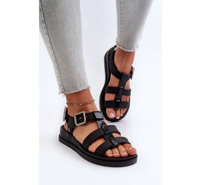 Vonné Hladké Dámské Sandály ZAXY NN285007 Černé