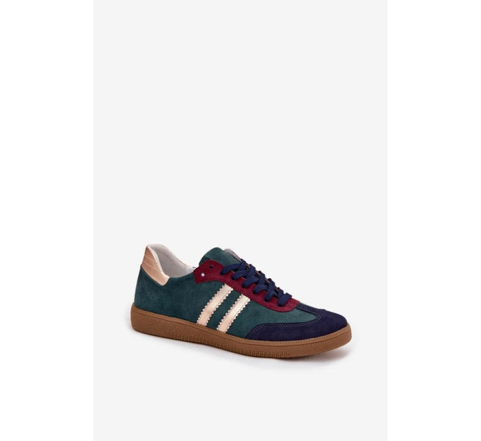 Zazoo N1068 Semišové Nízké Tenisky Dámské Tmavě Zelená Zazoo N1068 Semišové Nízké Tenisky Dámské Tmavě Zelená