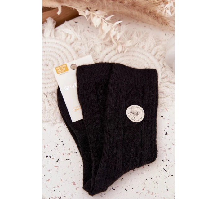 Dámské vlněné ponožky Černé