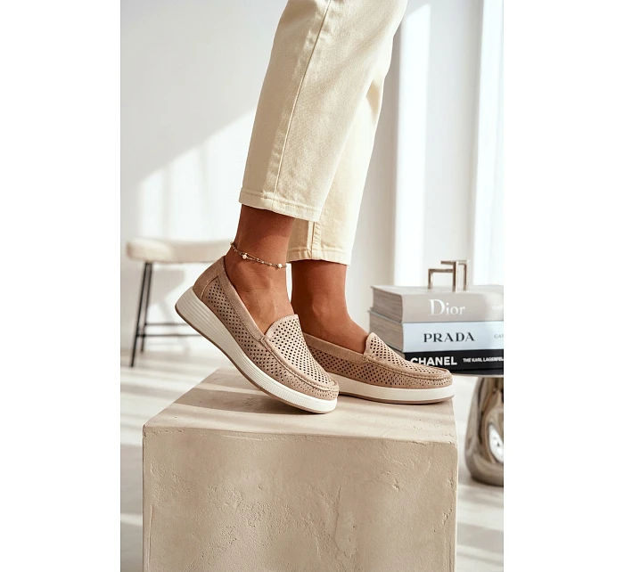 Dámské krajkové mokasíny Sergio Leone MK097H zlaté