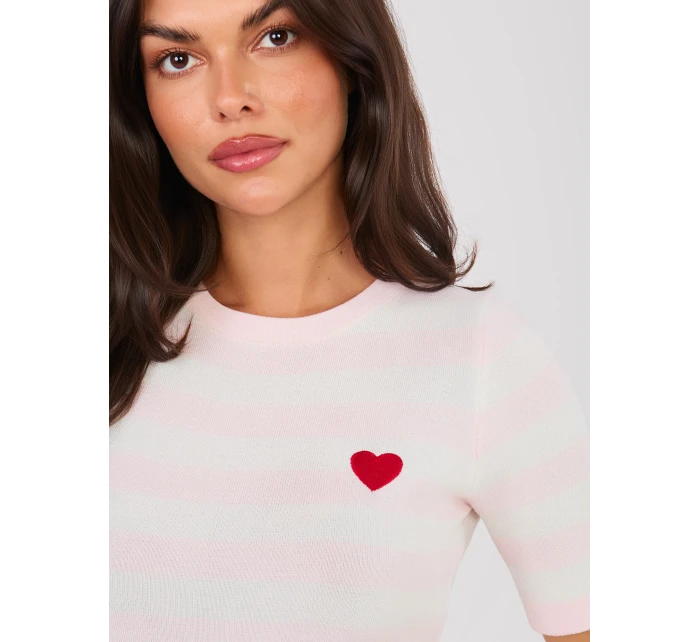 Sweter PM SW model 21916876 jasny różowy - FPrice Sweter PM SW model 21916876 jasny różowy - FPrice