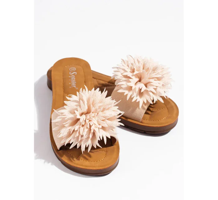 Krásné nazouváky hnědé dámské bez podpatku Krásné nazouváky hnědé dámské bez podpatku