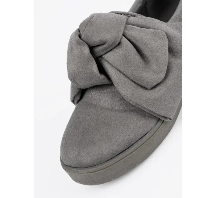 Jedinečné dámské šedo-stříbrné  tenisky bez podpatku