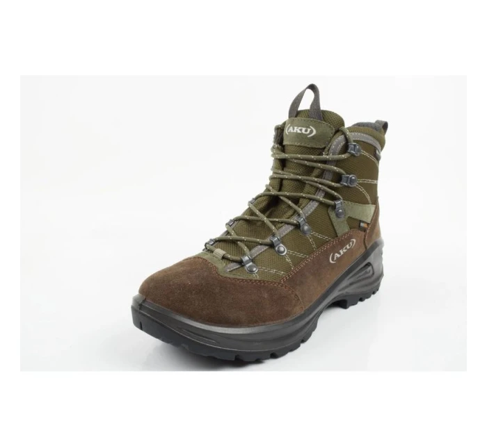 Aku Cimon Gore-tex pánská trekingová sportovní obuv kožená zeleno-hnědá Aku Cimon Gore-tex pánská trekingová sportovní obuv kožená zeleno-hnědá
