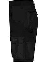 JN Pracovní elastické bermudy "Slim 02. black/black model 22532201 - Daiber JN Pracovní elastické bermudy "Slim 02. black/black model 22532201 - Daiber