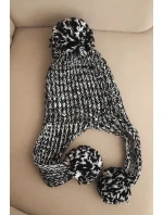 Dámská čepice ušanka Emma K343 černá Dámská čepice ušanka Emma K343 černá