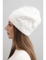 Dámská zimní čepice vlněná s krystaly a vzorem model 21859293 mocca - K-Fashion