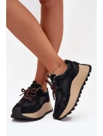 Kožené Sneakersy Na Platformě Dámské Big Star model 21705730 HIPOLY SYSTEM Černé - Big Star Shoes Kožené Sneakersy Na Platformě Dámské Big Star model 21705730 HIPOLY SYSTEM Černé - Big Star Shoes