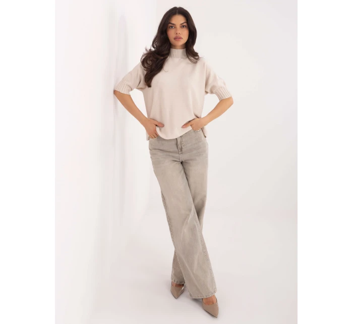 Sweter MI SW model 21807949 beżowy - FPrice Sweter MI SW model 21807949 beżowy - FPrice