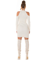 Sexy Neck-knit dress with Cut outs