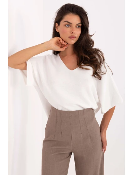 Svetr s krátkým rukávem model 216683 Italy Moda Svetr s krátkým rukávem model 216683 Italy Moda