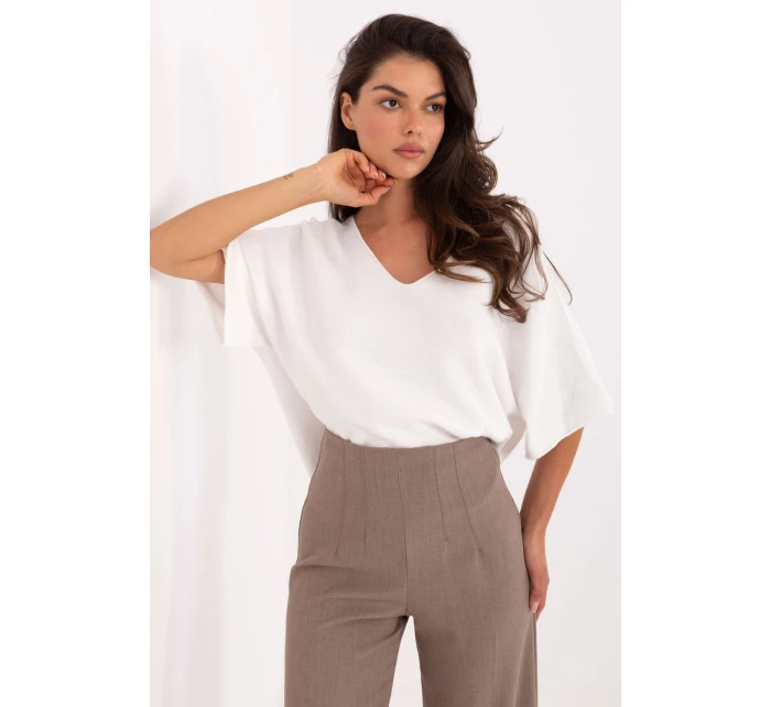 Svetr s krátkým rukávem model 216683 Italy Moda Svetr s krátkým rukávem model 216683 Italy Moda