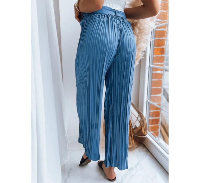 Dámské kalhoty RUFFLES modré FashionStreet UY1541