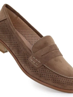 Ažurové semišové boty lord hnědé Potocki SZ12585