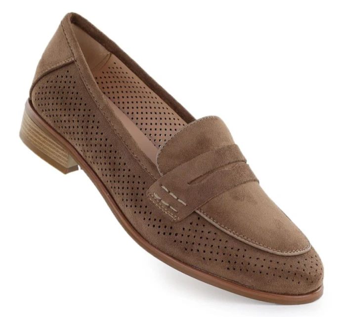 Ažurové semišové boty lord hnědé Potocki SZ12585 Ažurové semišové boty lord hnědé Potocki SZ12585