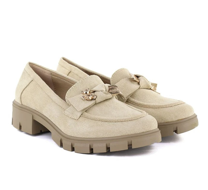 Dámské semišové polobotky s béžové M.Daszynski model 22068845 - M. Daszyński Dámské semišové polobotky s béžové M.Daszynski model 22068845 - M. Daszyński