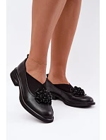 Dámské kožené polobotky s ozdobou Černé model 22386291 - T.Sokolski Dámské kožené polobotky s ozdobou Černé model 22386291 - T.Sokolski