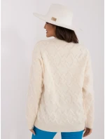 Sweter AT SW model 20459146 ecru - FPrice Sweter AT SW model 20459146 ecru - FPrice