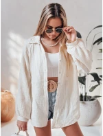 Dámská oversize mušelínová košile MUSLINEA krémová FashionStreet DY0480
