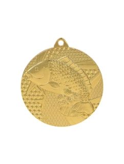 Zlatá medaile - rybolov - ryba - ocelová medaile